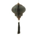 Papierdeko Origami 12cm DROP rauchblau, Quaste