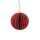 Papierdeko Origami 9cm BALL rot, Glitter