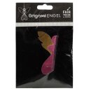 Baumschmuck Falt-Engel 7cm, weinrot-gold