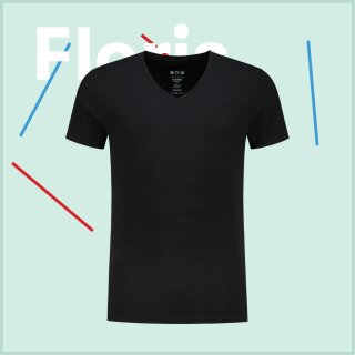 T-Shirt FLORIS schwarz long S