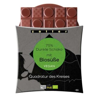 QDK - 75% Dunkle Schoko mit Biosüße VEGAN