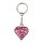 Schlusselanhanger HERZ 3,5cm bunt graviert, Speckstein