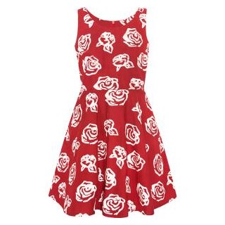 Kleid AVA roses red S