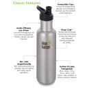 Edelstahlflasche KANTEEN CLASSIC 532 ml Brushed Stainless