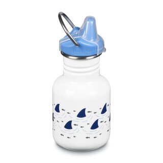 Edelstahlflasche KID KANTEEN 355ml, Sippy Cap,  Sharks Motiv/ Sippy Cup