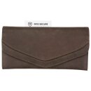 Brieftasche CURVED Stonewash braun RFID, Rindsleder