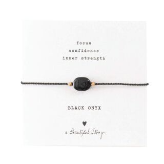 Edelsteinkarte Schwarzer Onyx