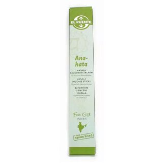 Masala-Räucherstäbchen "Anahata", zur Aktivierung des Herzchakras,