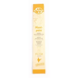 Masala-Räucherstäbchen "Manipura", zur Aktivierung des Solarplexuschakras,