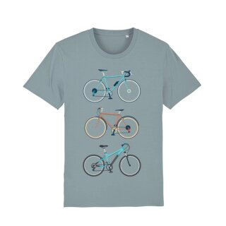 T-Shirt - 3 Fahrräder S citadel blue