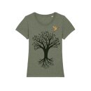 Broschenshirt - Baum mit Vogel