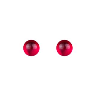 Ohrstecker OCASO rot, Perle klein, Silber
