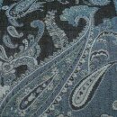 Schal PAISLEY blau-zickzack 160x35cm Wolle