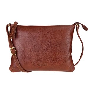 Handtasche TUSSELTumbled kastanie, Rindsleder