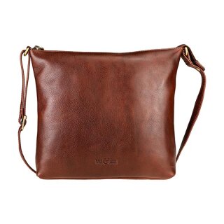 Handtasche SOMA Tumbled kastanie, Rindsleder