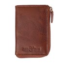 Kartenetui 10x7cm Tumbled kastanie, Rindsleder