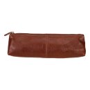 Stiftetasche Tumbled kastanie, Rindsleder