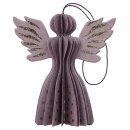 Baumschmuck Falt-Engel Seraphim, lavendel-gold