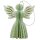 Baumschmuck Falt-Engel Seraphim, zartgrun-gold