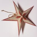 Dekostern weiß mit rot-gold Print