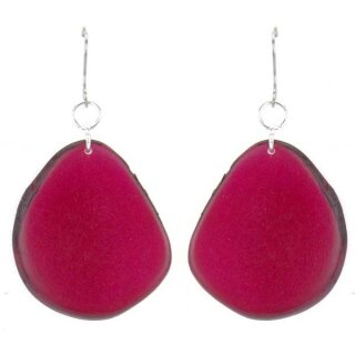 Ohrhanger Oval fuchsia, Tagua