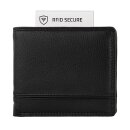 Börse Nappa-CITY 11x9,5 RFID secure schwarz, Rindsleder