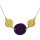 Kette MANDALA lila, 24K vergoldet mit Tagua