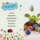 25 bunte Blumenmurmeln in Dose