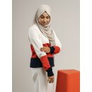 Feinstrick-Pullover ILA S cream/tomato/navy