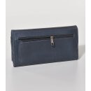 DAMENGELDBÖRSE Ökoleder blau, 19xh10cm,