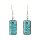 Ohrhanger FOLIARES gros aqua Dicroglas, Silber