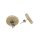 Ohrstecker mit Goldverzierung rund weis-gold, Fliese