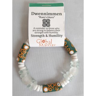 Armband ADINKRA DWENNIMMEN green