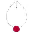 Kette oval fuchsia, Capiz