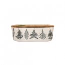 Bioloco plant lunchbox oval - black and white leaves