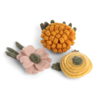 Blüten-Dekoset L, 3er Set, 6,5 cm