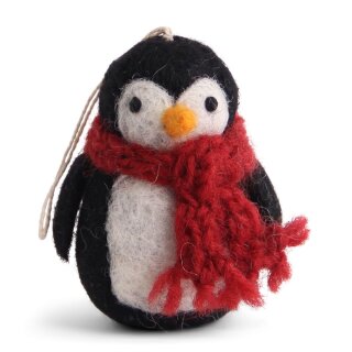 Pinguin mit Schal, 7 cm