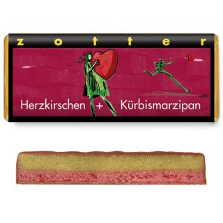 Herzkirschen + Kürbismarzipan