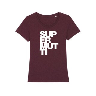 Supermutti - T-Shirt Damen XS Heather Grape Red