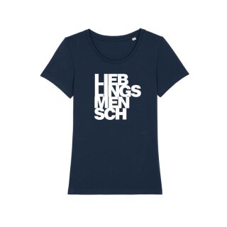 Lieblingsmensch - T-Shirt Damen L French Navy