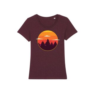 Sunset forest - T-Shirt Damen XS French Navy
