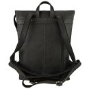 Rucksack Vintage-FOLD schwarz, Rindsleder