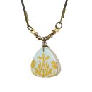 Kette botanisches Muster gerundet turkis-gold, Fliese