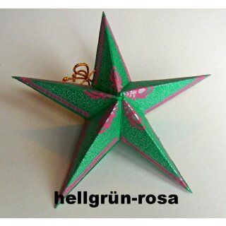 Dekostern hellgrün-rosa