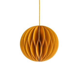 Papierdeko Origami 7cm KUGEL altgold, Glitter