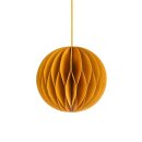 Papierdeko Origami 7cm KUGEL altgold, Glitter