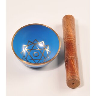 KLANGSCHALE Kehlchakra, Messing ca.250g dm9,5cmxH4,5cm