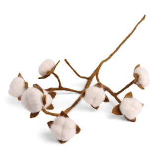 Zweig mit Baumwollblüten, 60 cm