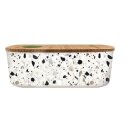 Bioloco plant lunchbox oval - natural terrazzo