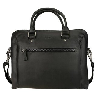Handtasche Vintage-SARAH schwarz, Rindsleder